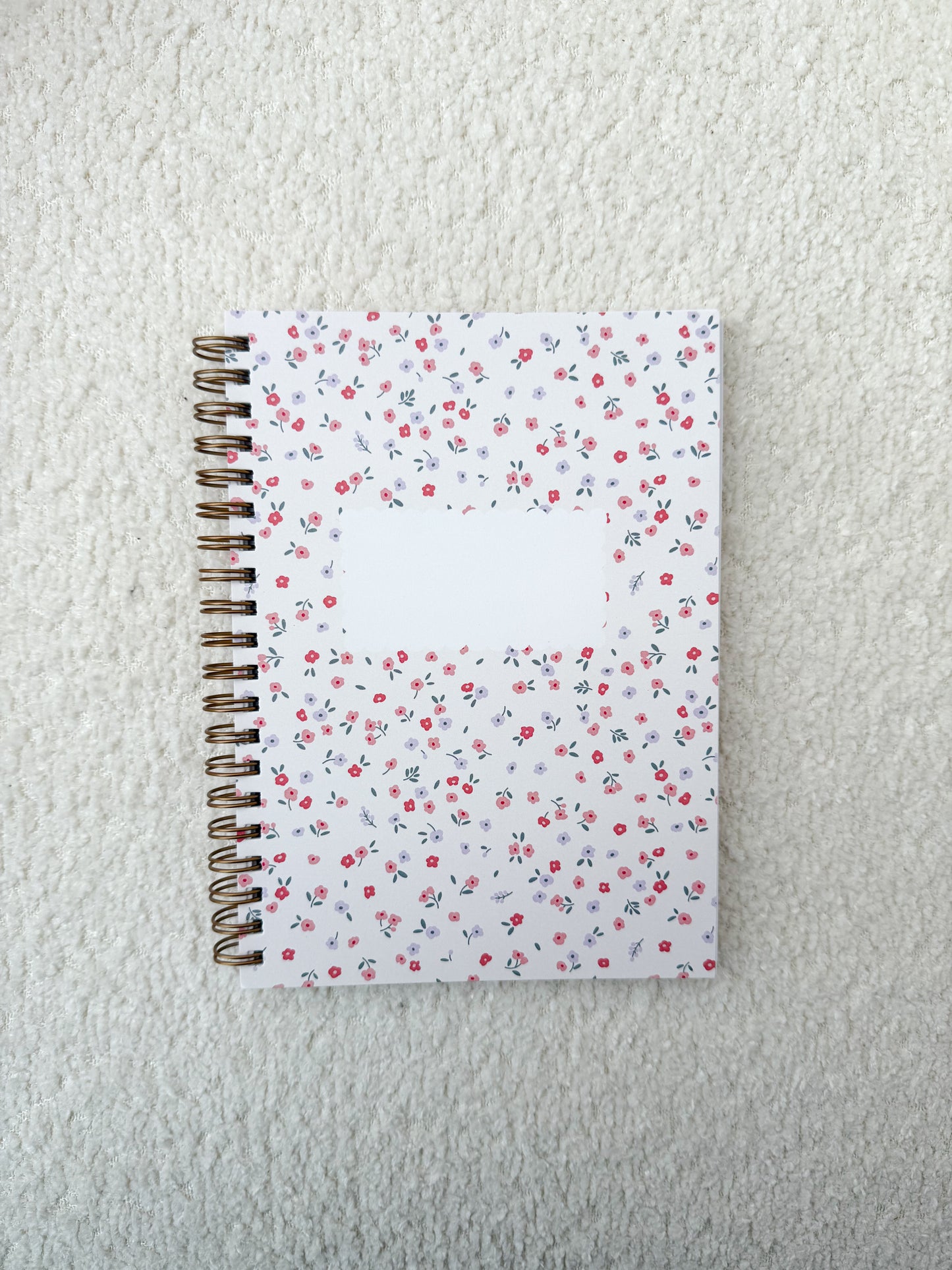 Mini cahier de notes | Minis fleurs rouges et mauves