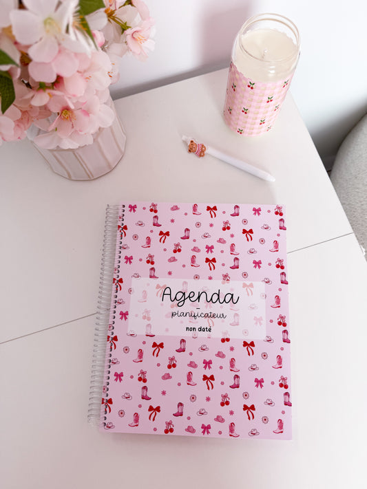 Agenda planificateur | Non-daté | Cowgirl et cerises