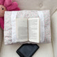 Coussin de lecture | Fleurs roses vintages