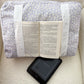 Coussin de lecture | Mauve et marguerites blanches