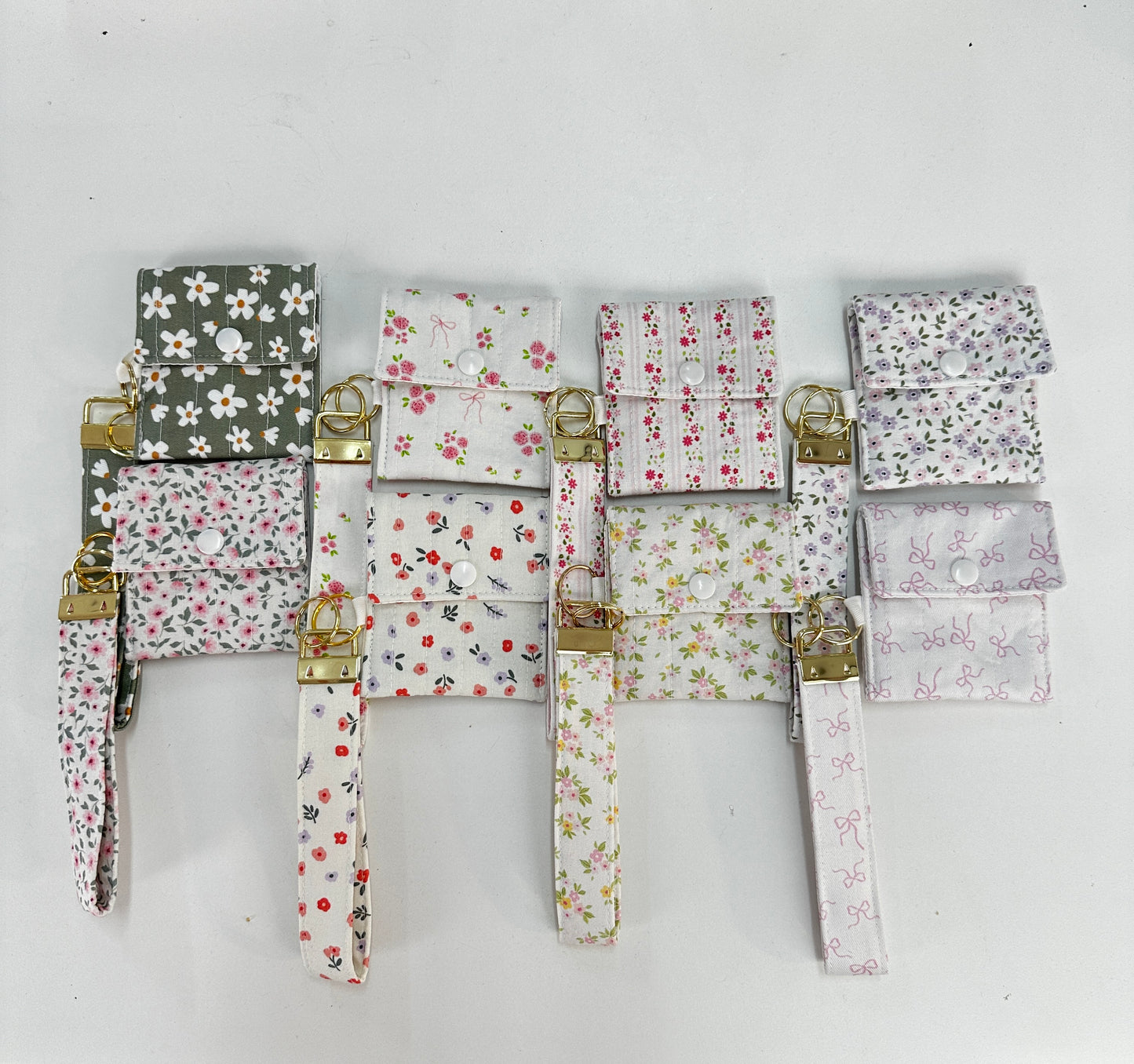 Porte-clés et porte-monnaie | Fleurs roses vintages