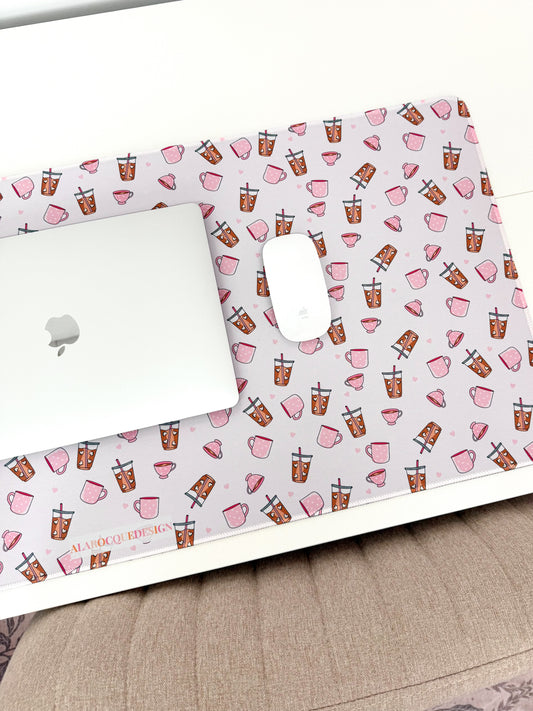 Tapis de bureau | Cafés et coquette pâle