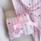 Couverture en flanelle | Lignes et coeurs