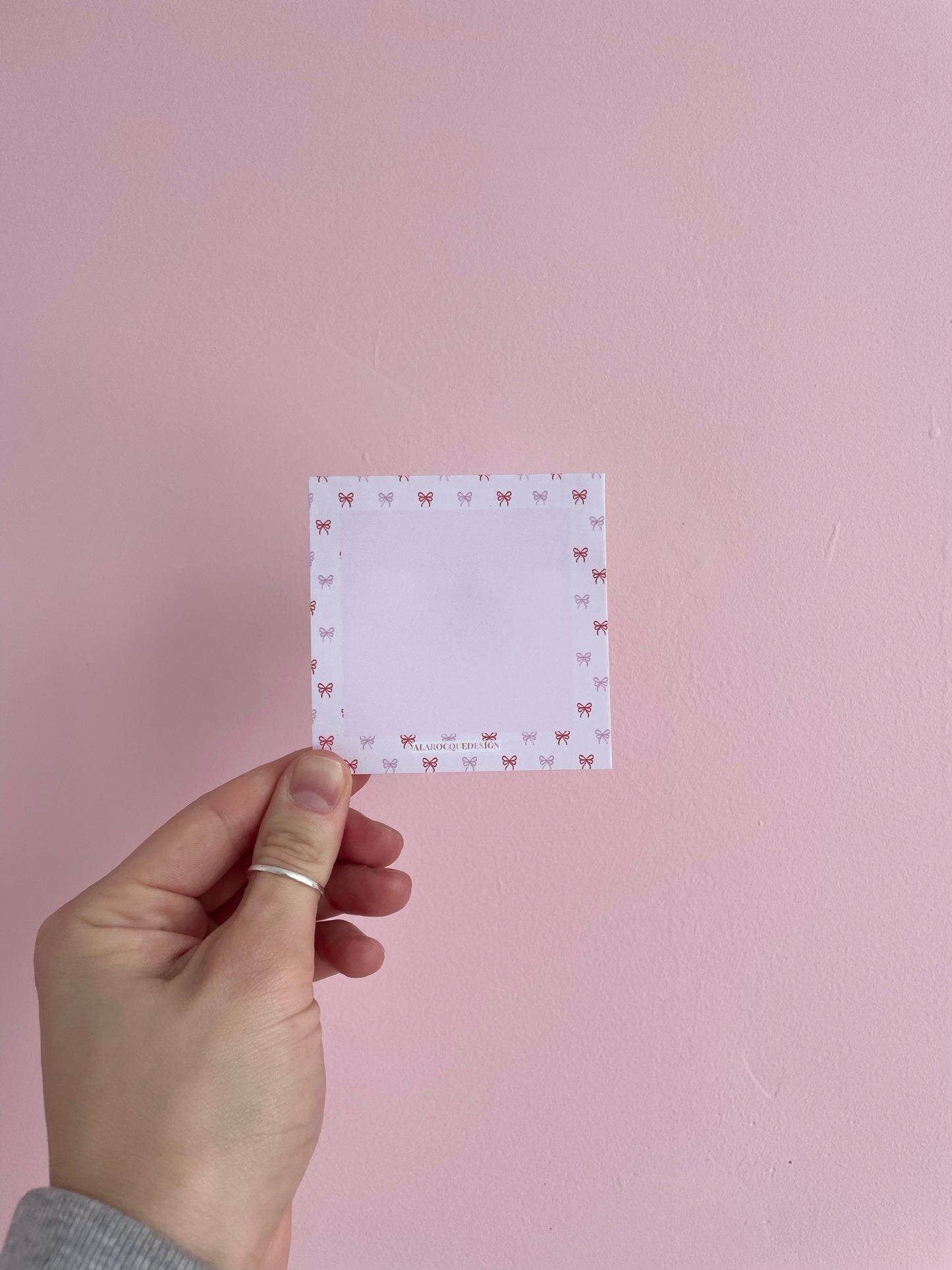 Bloc-notes autocollantes | Boucles rouges et roses
