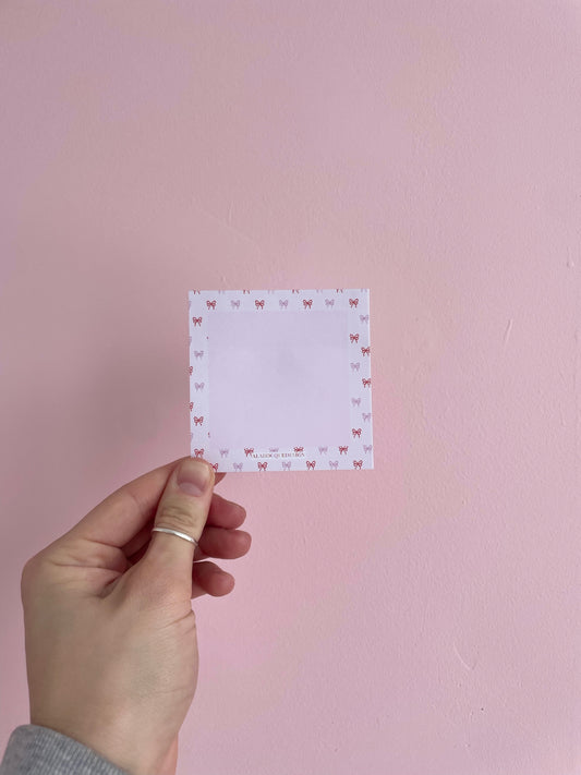 Bloc-notes autocollantes | Boucles rouges et roses