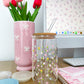 Verre 16 oz | Printemps | Fleurs printanières et cœurs