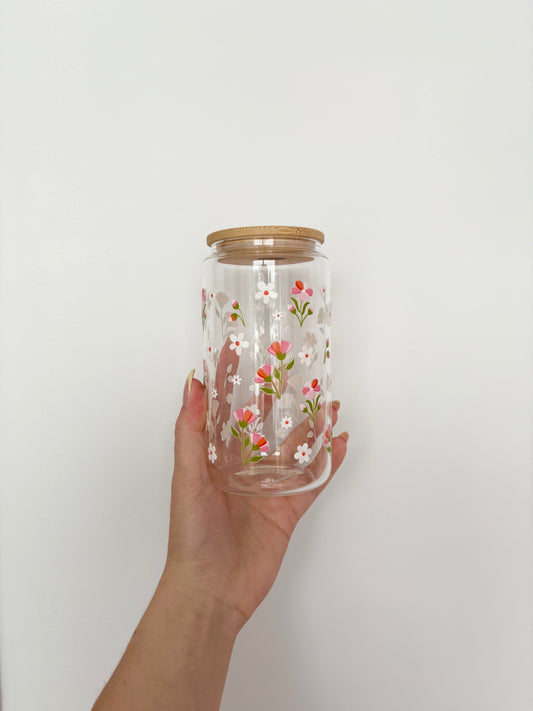 Verre 16 oz | Été | Bouquets rosés
