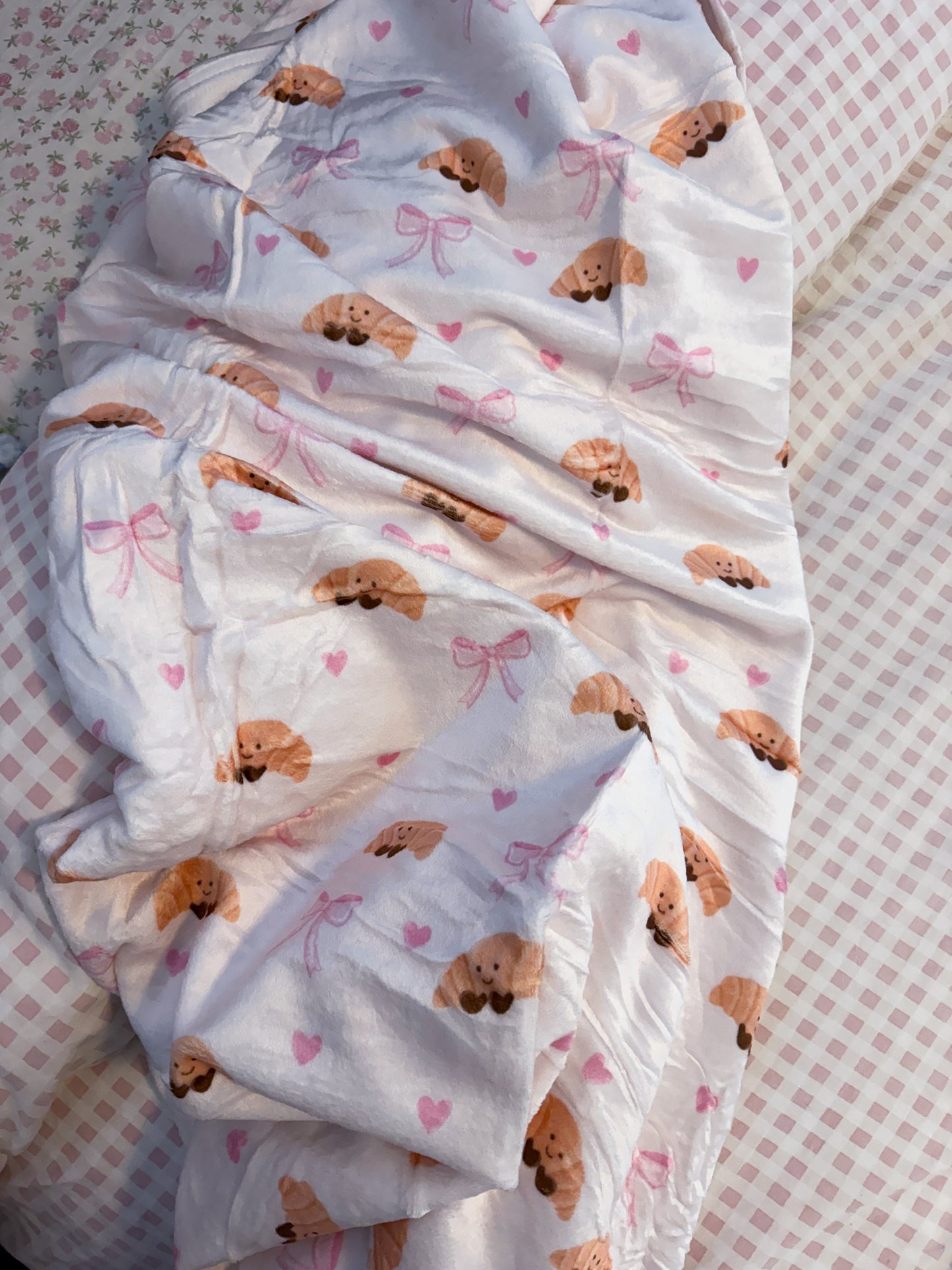 Couverture en flanelle | Croissant et boucles