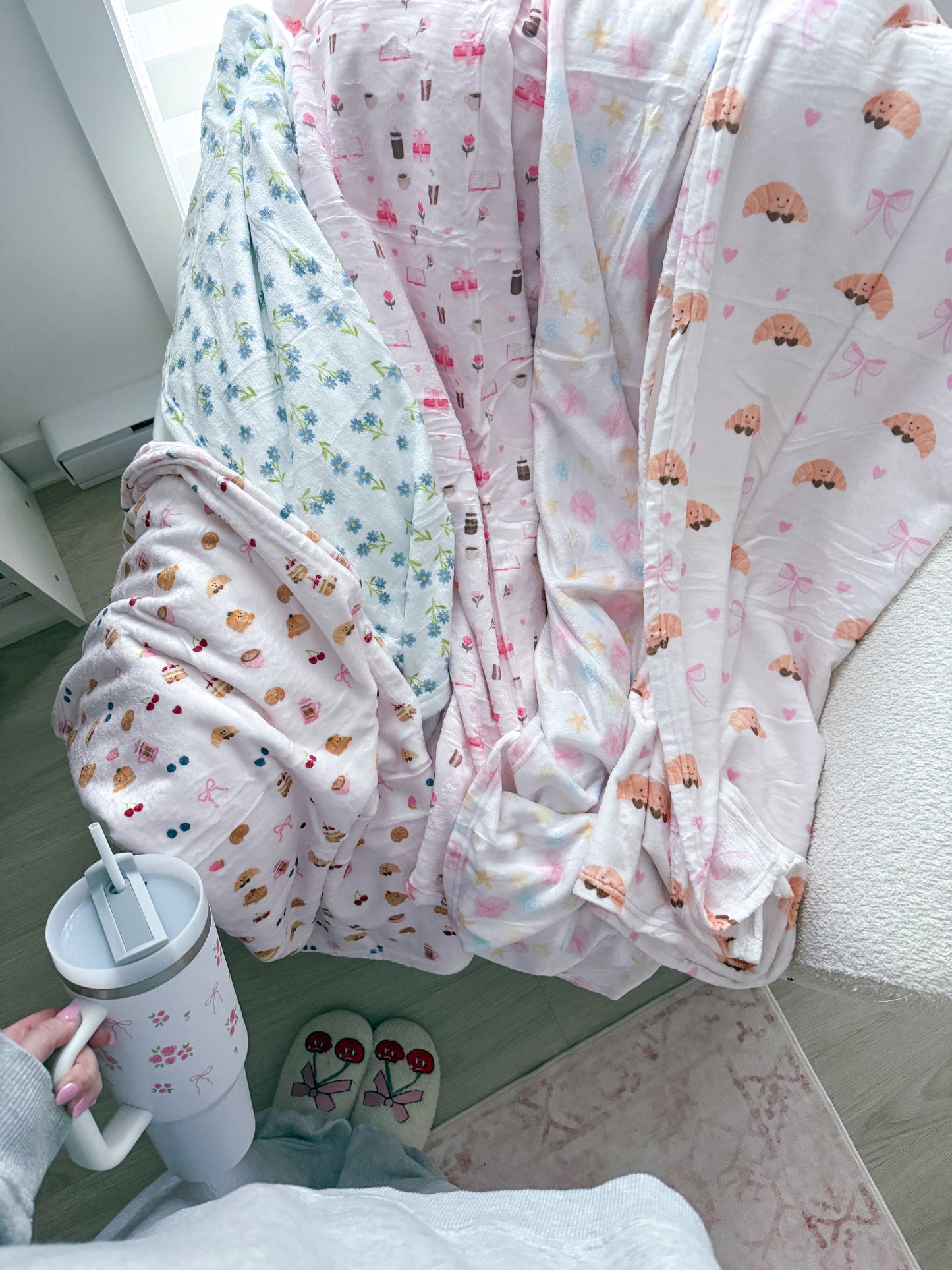 Couverture en flanelle | Coquillages