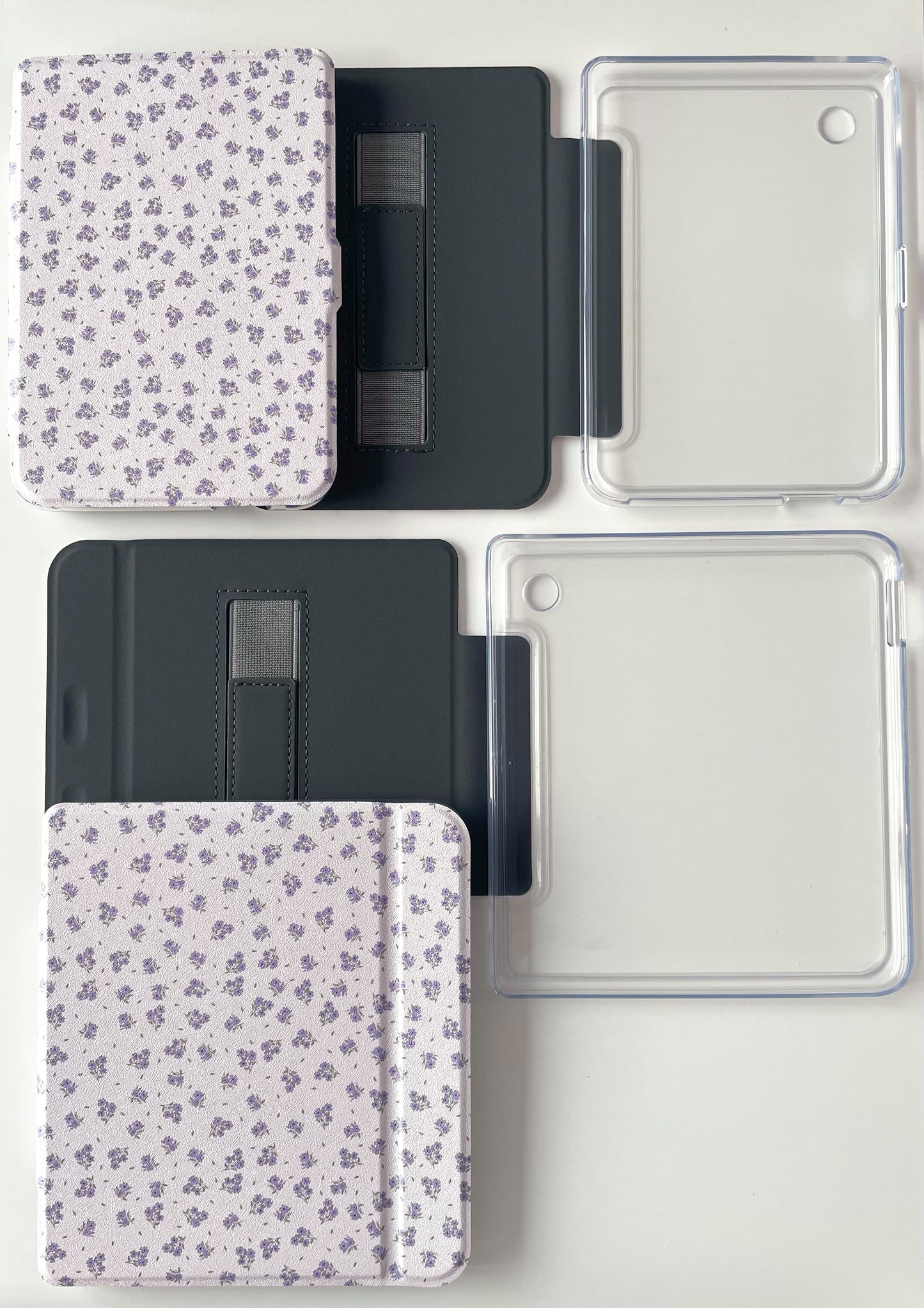 Étui à liseuse | Kobo Clara ou Libra Color | Bouquets de fleurs mauves
