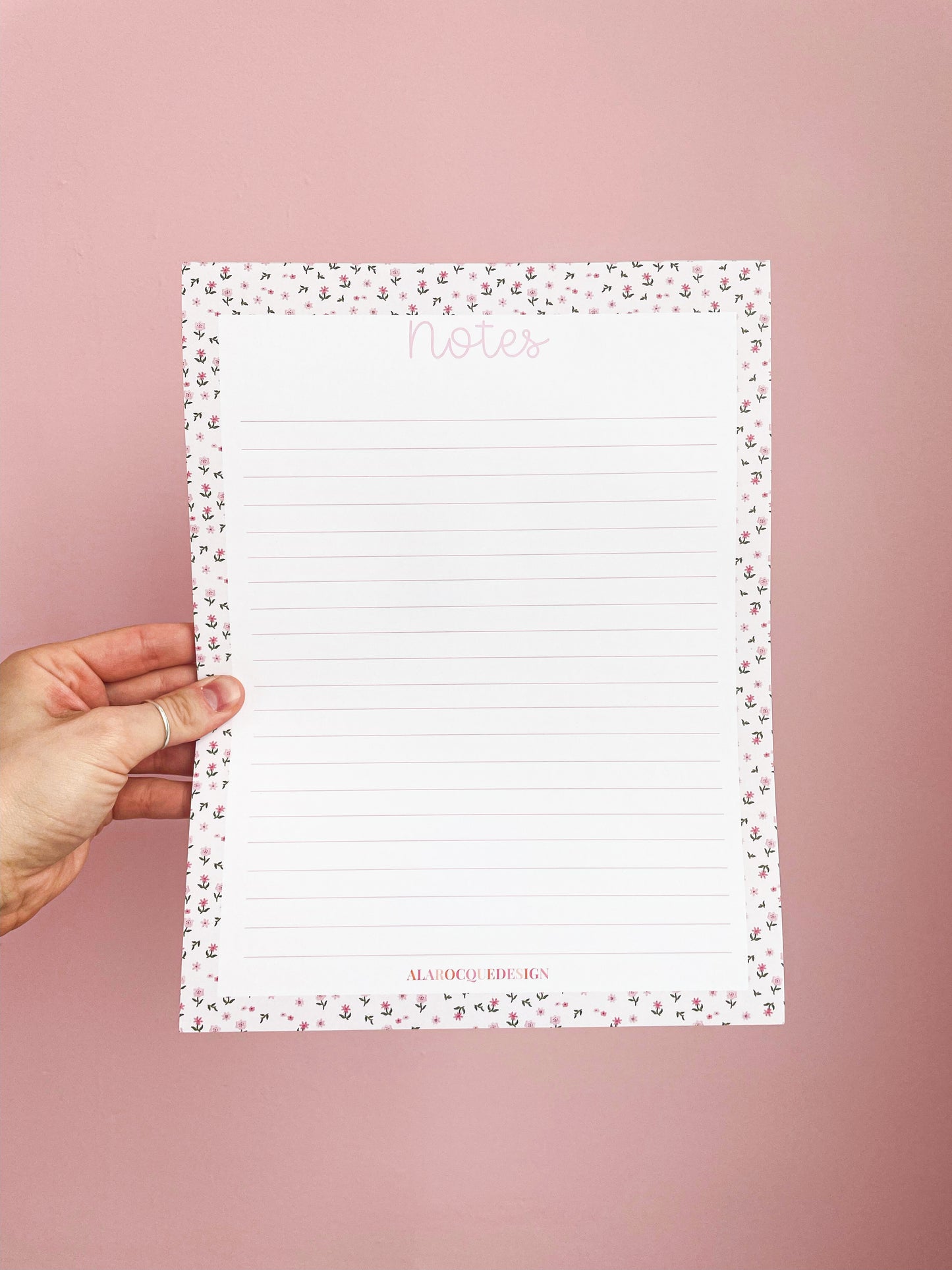 Pad de notes | Fleurs mélange de roses
