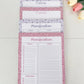 Pad de notes | Minis fleurs roses et brunes