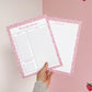 Pad de notes | Minis fleurs roses et brunes