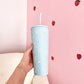 Bouteille en acrylique 24 oz | Bleue | Marguerites ou fleurs pastel
