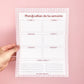 Planificateur de la semaine | Rose et marguerites