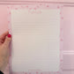 Pad de notes | Papillons, boucles et coeur