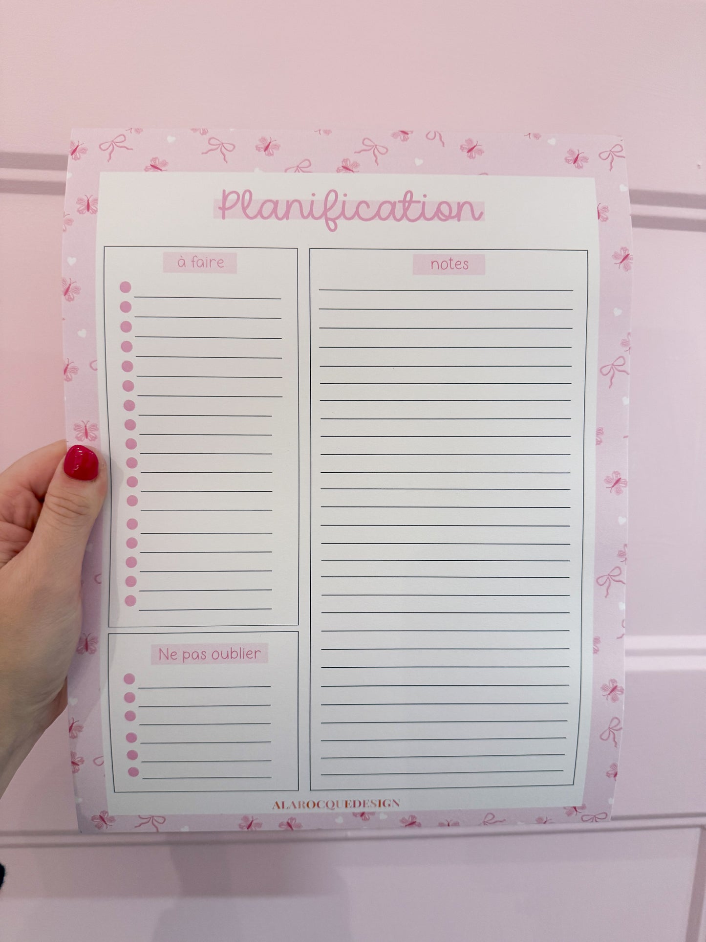 Planificateur | Papillons, boucles et coeur
