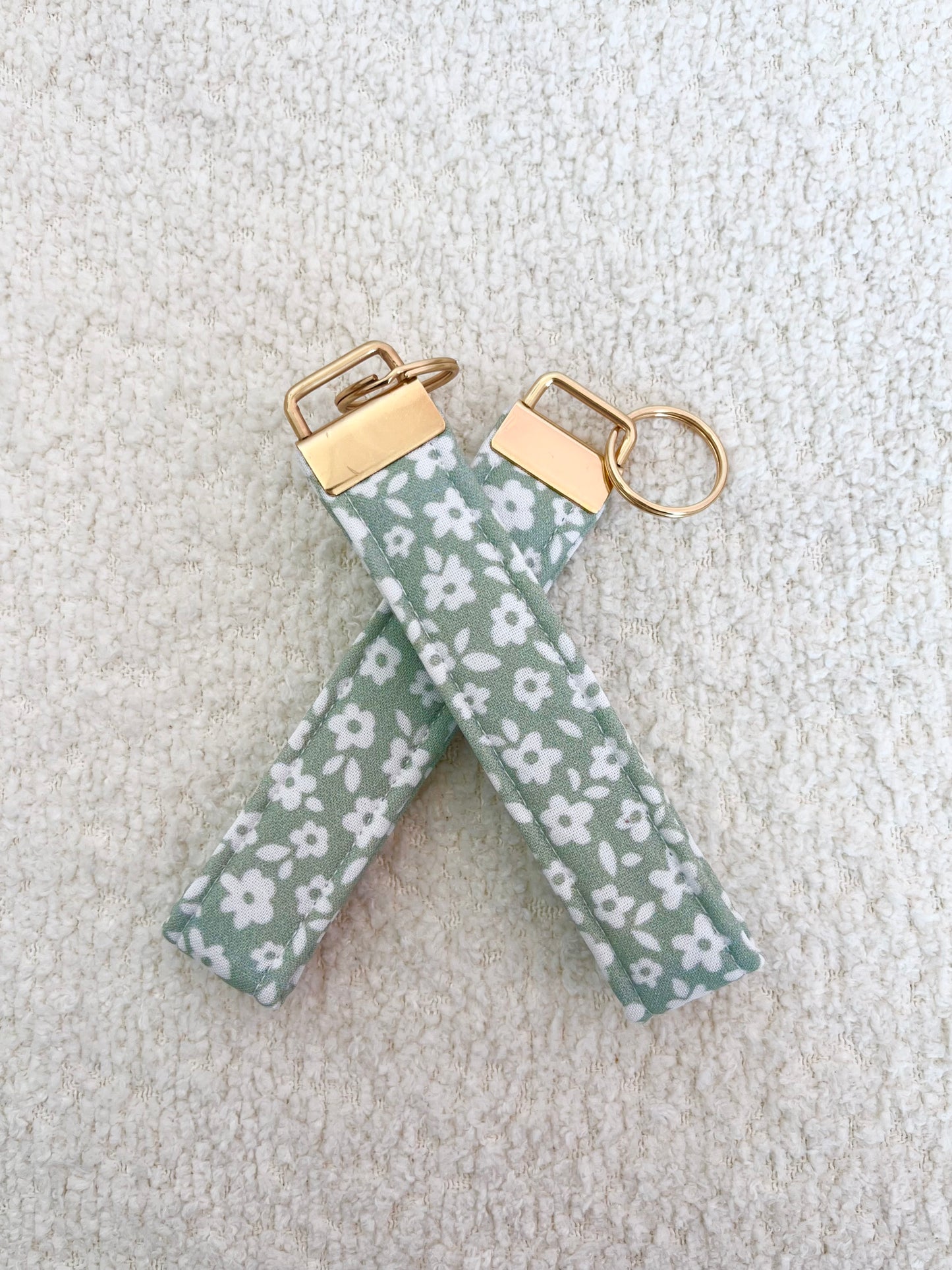 Porte-clés | Bracelet | Sauge et fleurs blanches