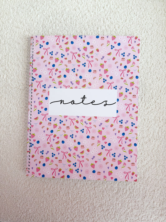 Cahier de notes | Fruits et coquette
