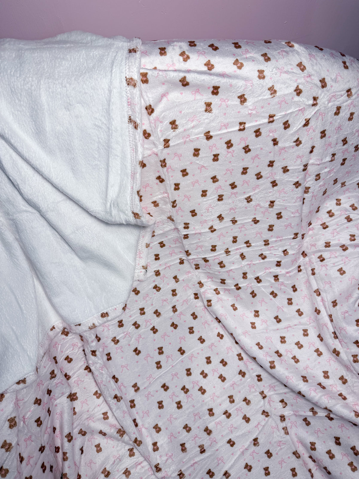 Couverture en flanelle | Oursons & boucle