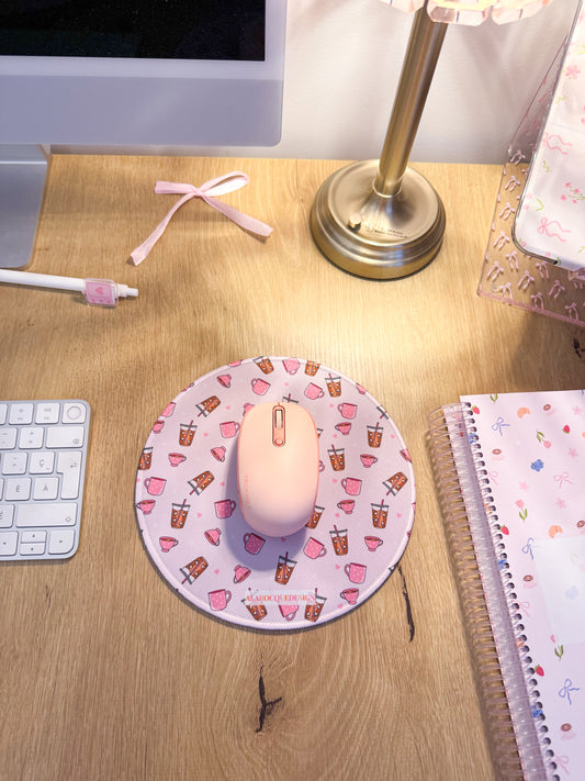 Tapis de souris | Cafés et coquette | Rose