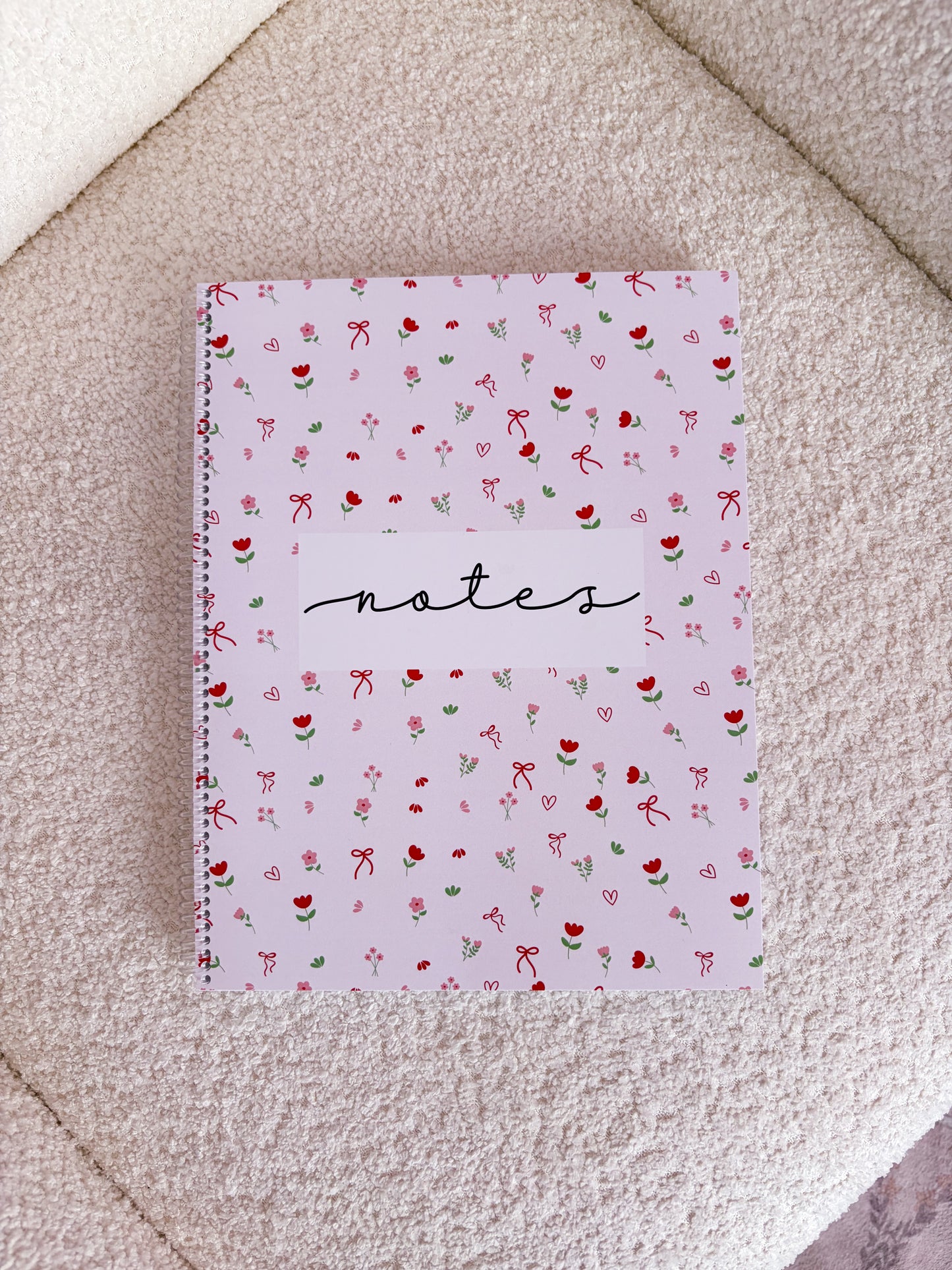 Cahier de notes | Boucles et fleurs