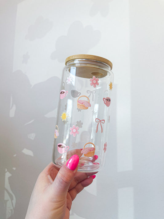 Verre 16 oz | Été | Pique-nique ensoleillé