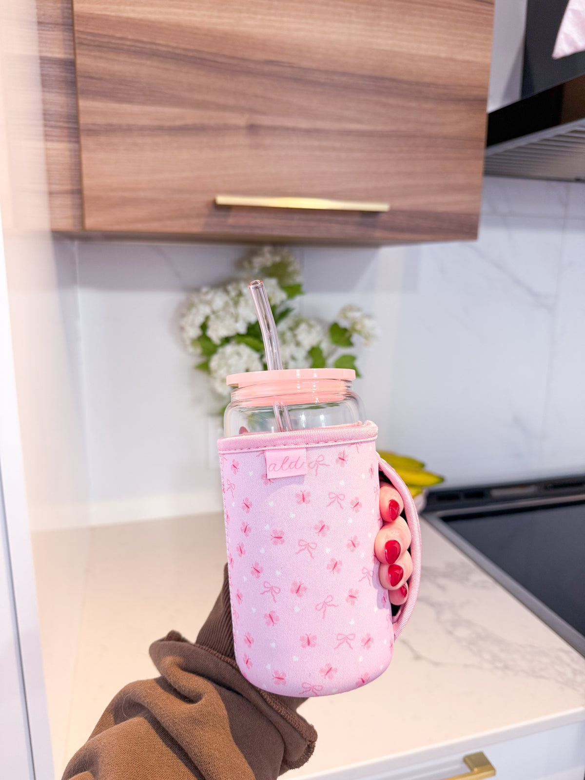 Manchon pour verre 16 oz, Venti | Papillons et boucles