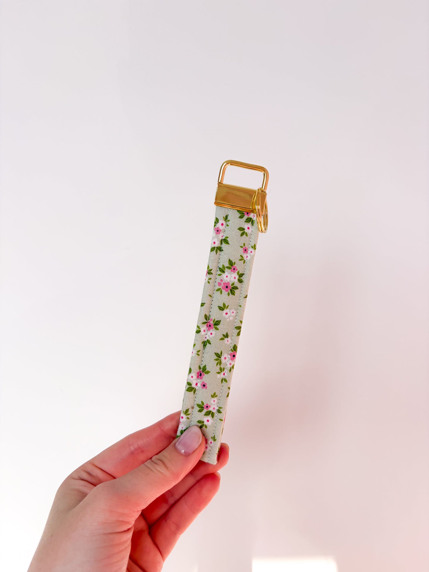 Porte-clés | Bracelet | Sauge et fleurs fuchsia