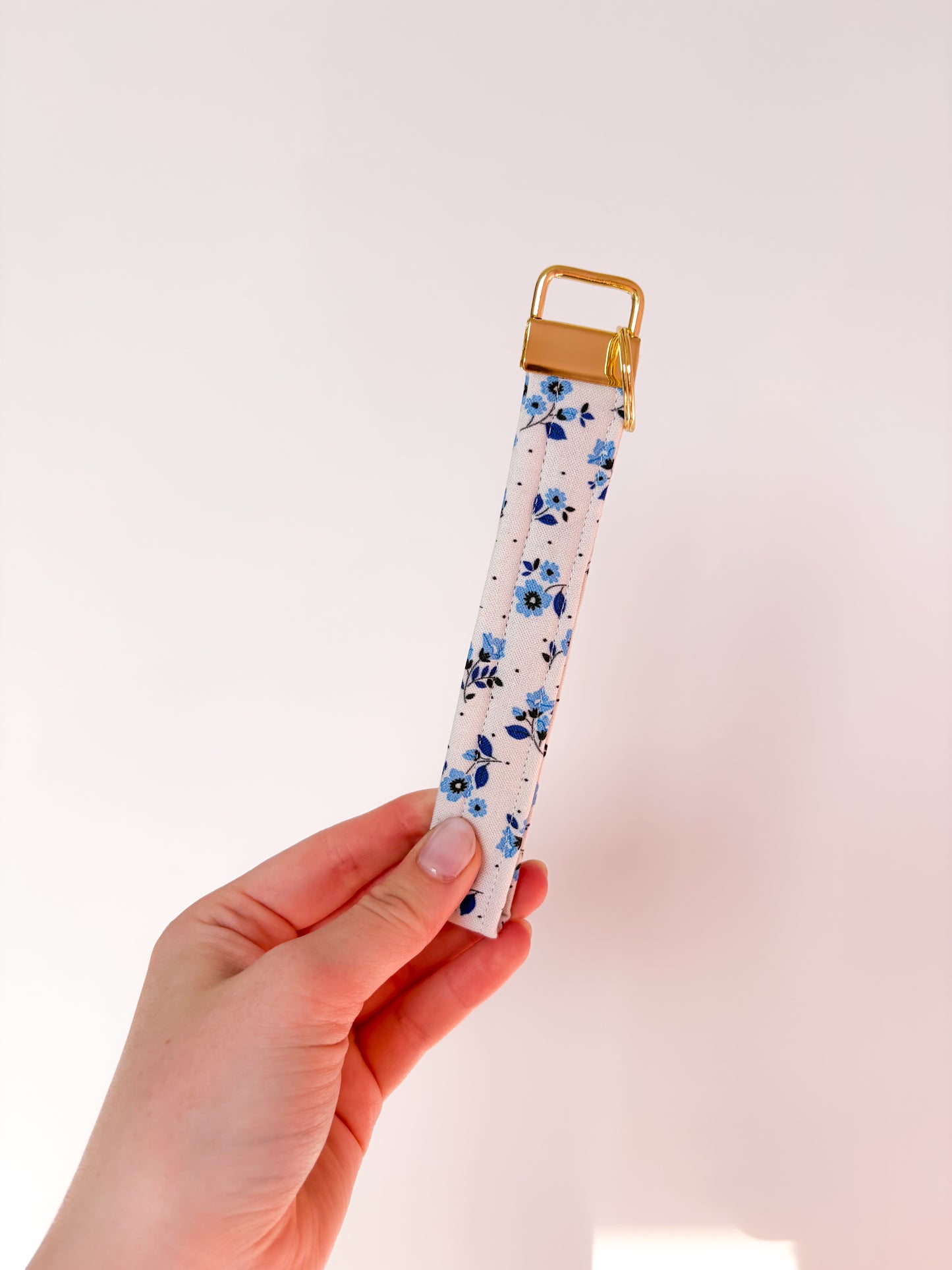 Porte-clés | Bracelet | Fleurs mélanges de bleus