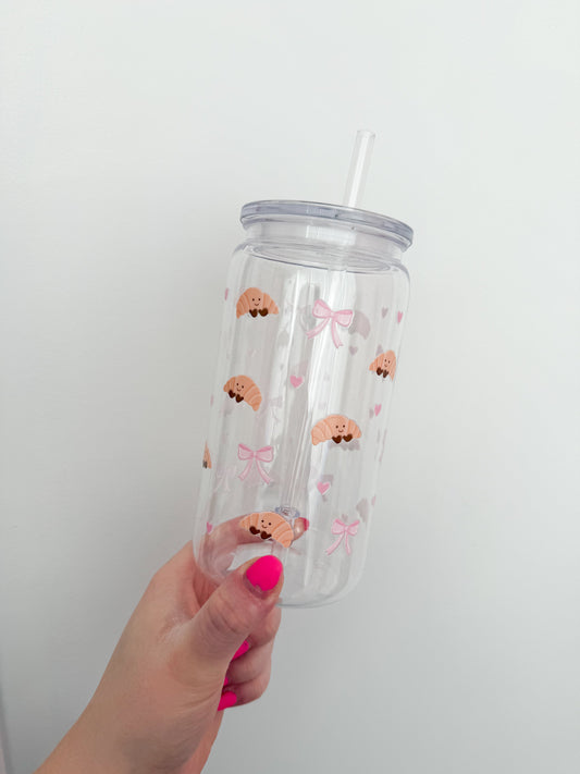 Verre 16 oz | Plastique | Croissants et boucles