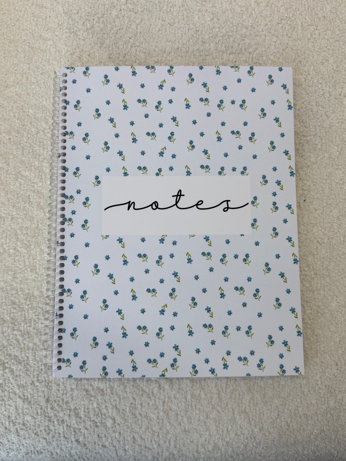 Cahier de notes | Fleurs bleues vintages