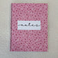 Cahier de notes | Minis fleurs roses et brunes