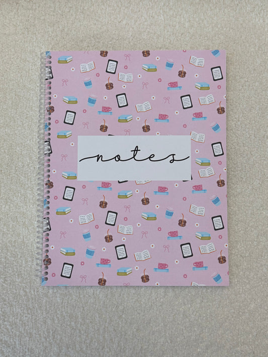 Cahier de notes | Livres, cafés et liseuses
