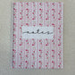 Cahier de notes | Lignes roses et fleurs