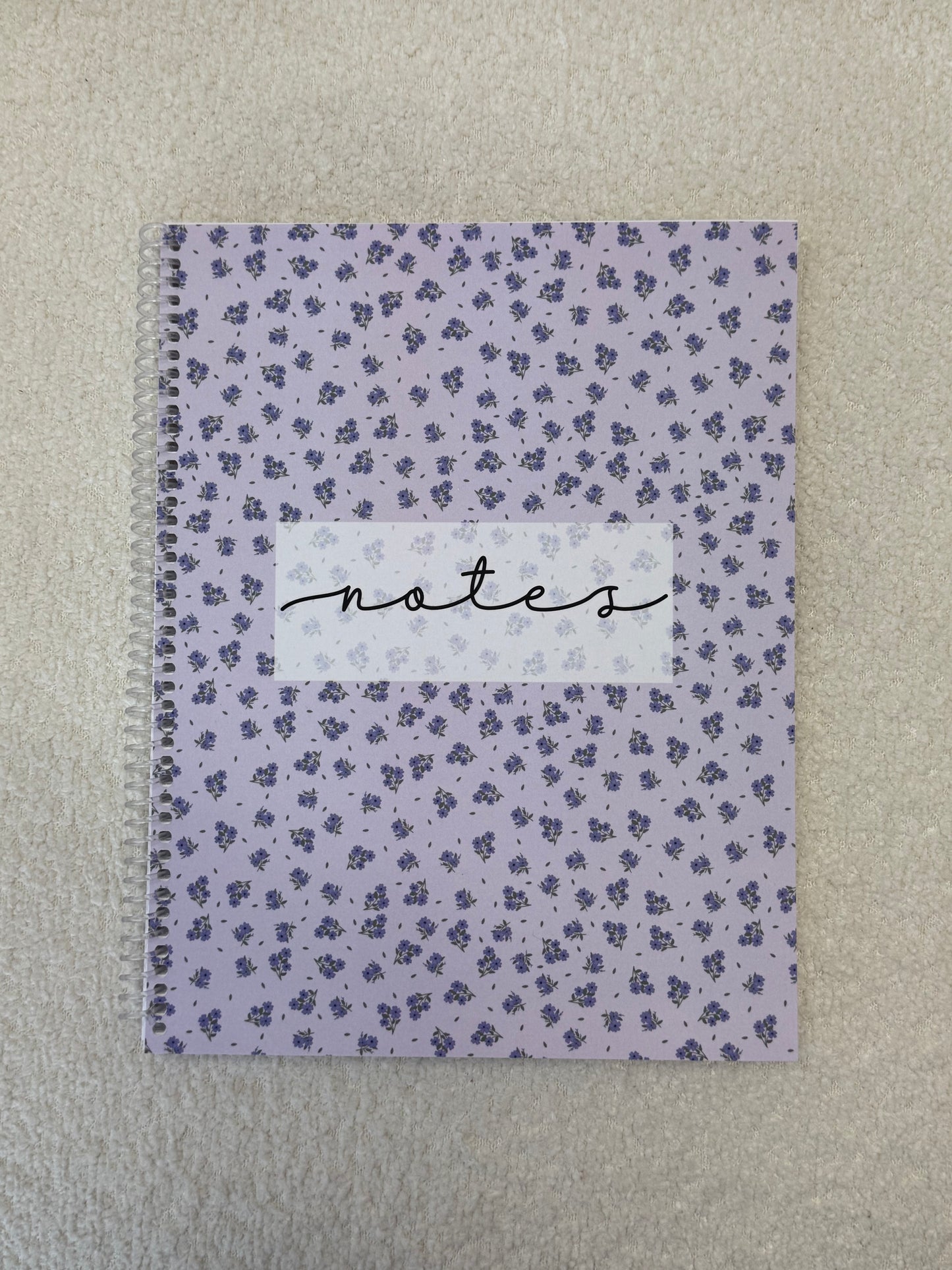 Cahier de notes | Bouquets de fleurs mauves