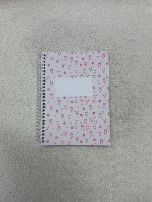 Mini cahier de notes | Bouquets de fleurs et boucles