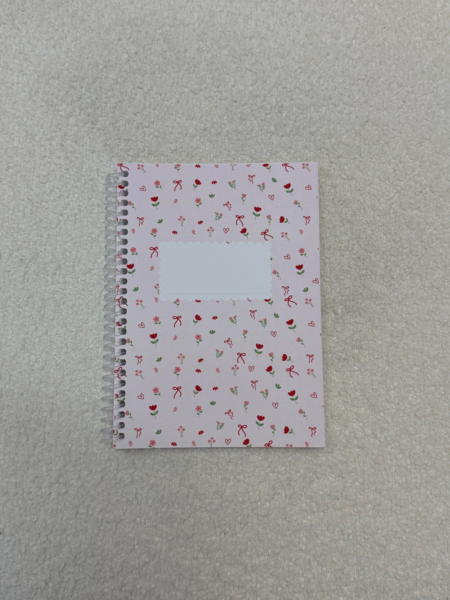 Mini cahier de notes | Boucles et fleurs