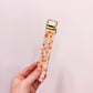 Porte-clés | Bracelet | Fleurs roses et oranges