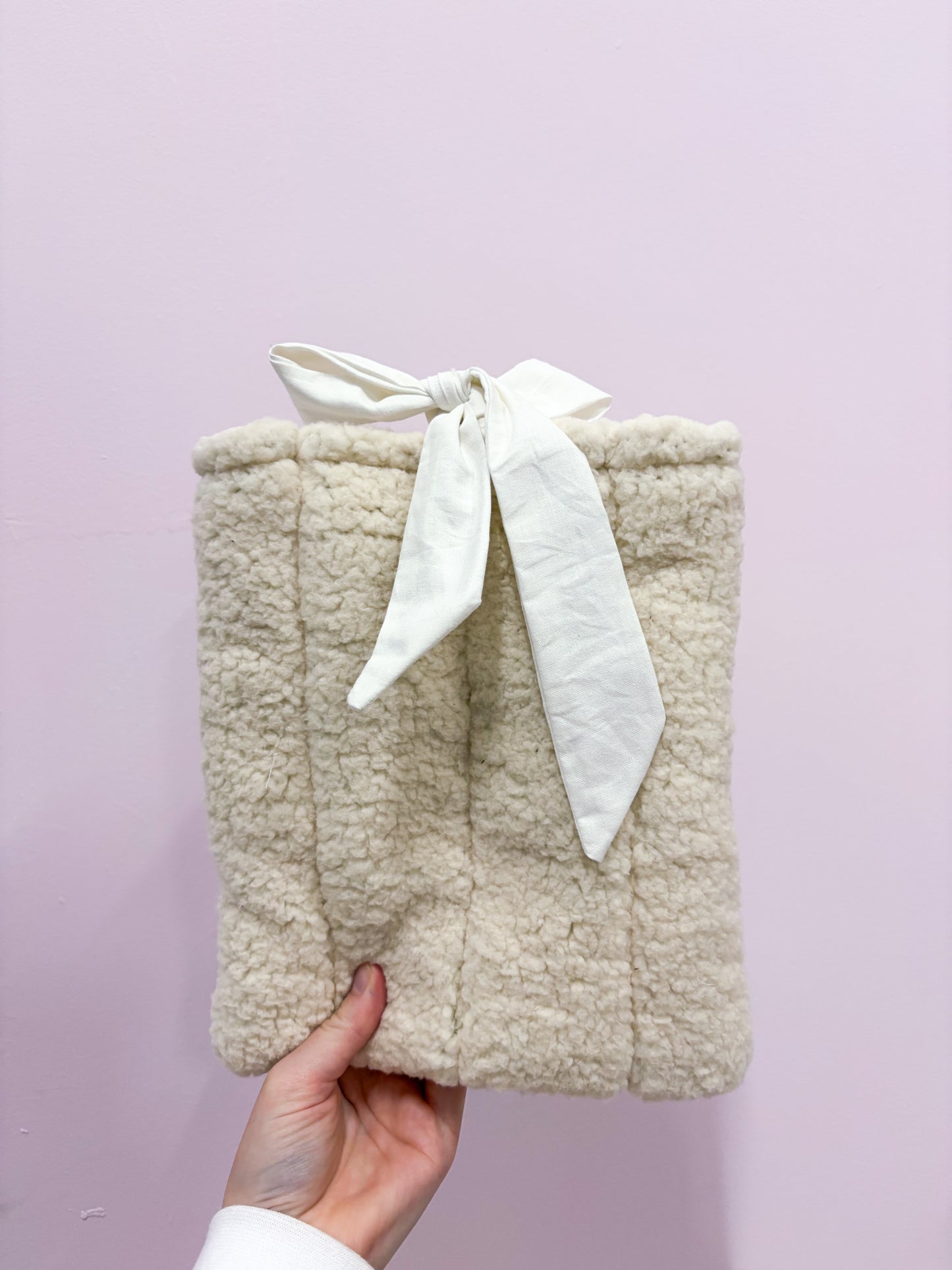 Pochette à livre ou liseuse | Sherpa beige