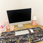 Tapis de bureau | Affirmations positives florales | Noir