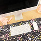 Tapis de bureau | Affirmations positives florales | Noir