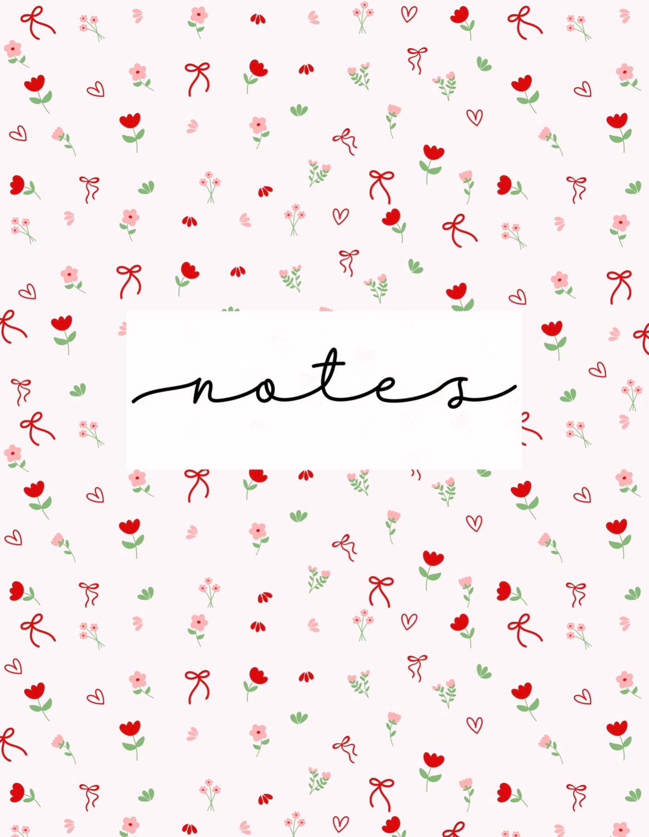 Cahier de notes | Boucles et fleurs
