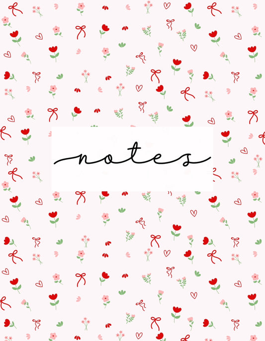 Cahier de notes | Boucles et fleurs